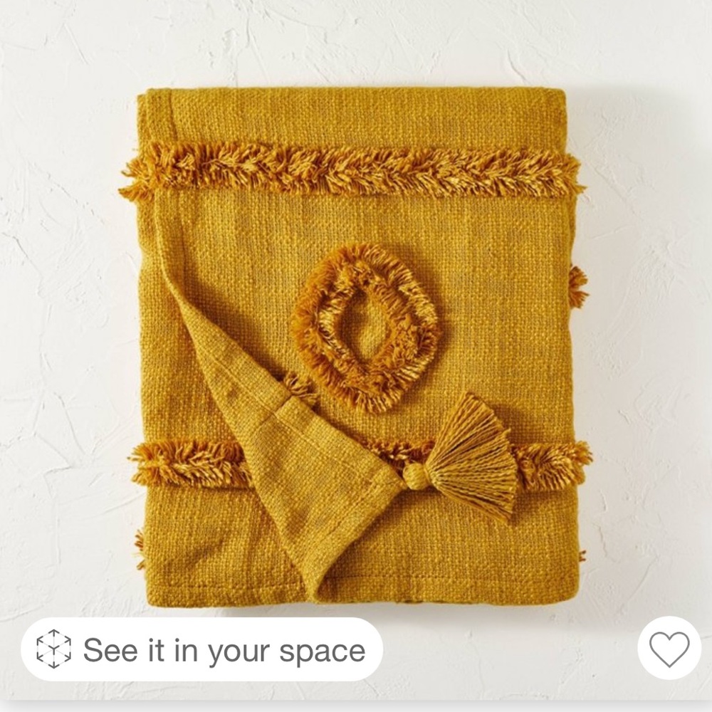 Boho shag throw blanket